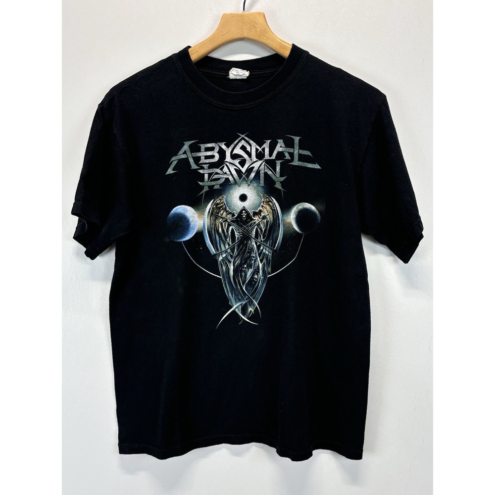 Vtg Anvil Abysmal Dawn Tshirt Sz Medium  Black Heavy Metal Band Tee